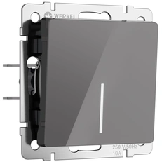 Изображение Выключатель одноклавишный с подсветкой (графит акрил) W1110144